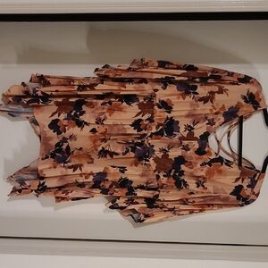 Torrid Multicolor Floral Crisscross Top